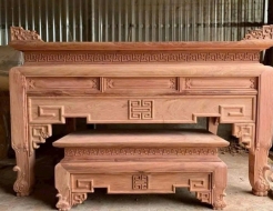 Bàn thờ Gia tiên gỗ hương, mẫu 03