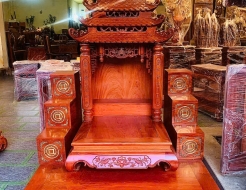 Bộ Ban thờ Thần Tài Thổ Địa tam cấp gỗ hương