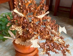 Chậu hoa mai gỗ hương số 03