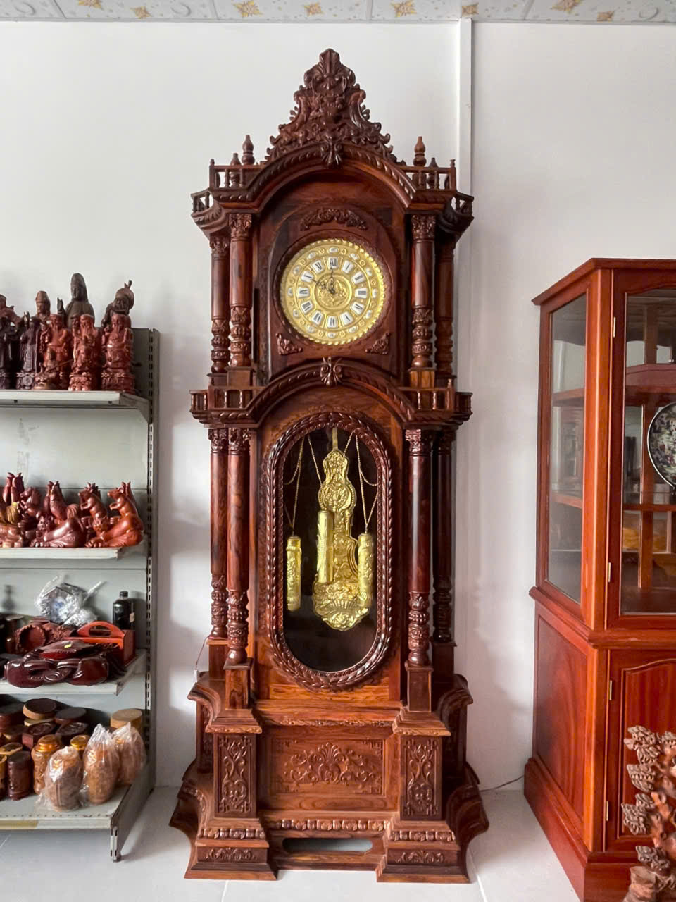Đồng hồ tháp BIGBEN gỗ cẩm 02