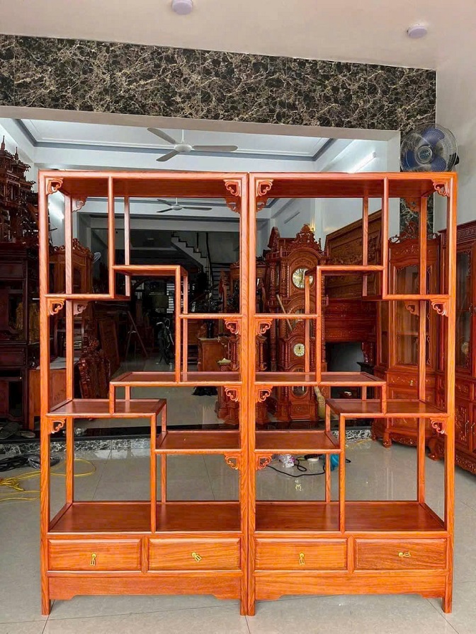 Kệ vách ngăn gỗ Hương Mẫu 01