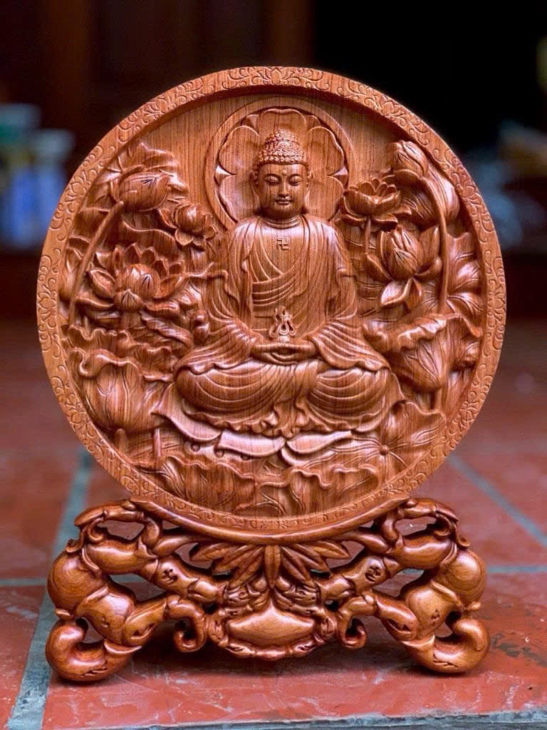 Tranh đĩa Phật A DI ĐÀ 01