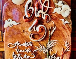 Tranh thư pháp chữ Bình an 01