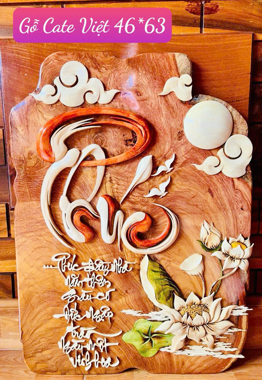 Tranh thư pháp chữ Phúc 01